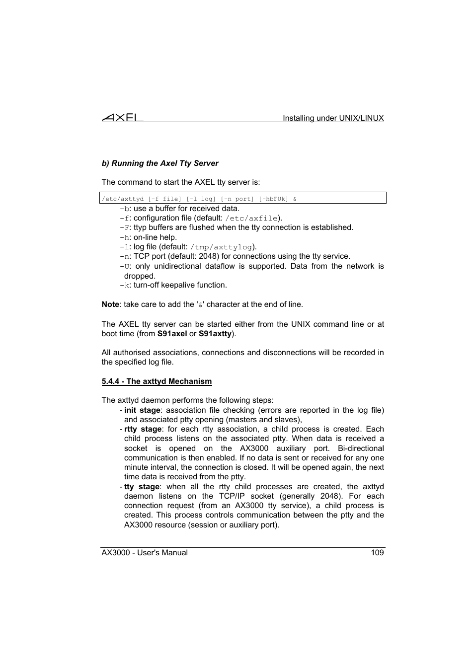 Axel AX3000 65 User's Manual - firmware 0632 User Manual | Page 123 / 298