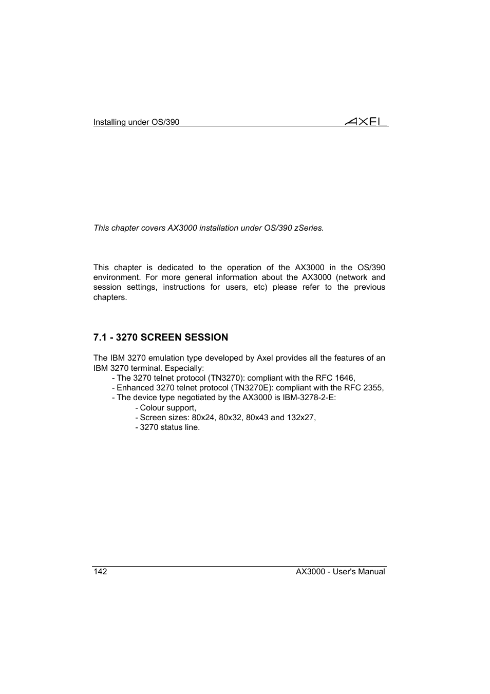 Axel AX3000 65 User's Manual - firmware 0632 User Manual | Page 156 / 298