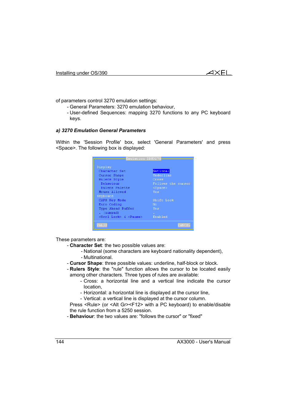 Axel AX3000 65 User's Manual - firmware 0632 User Manual | Page 158 / 298