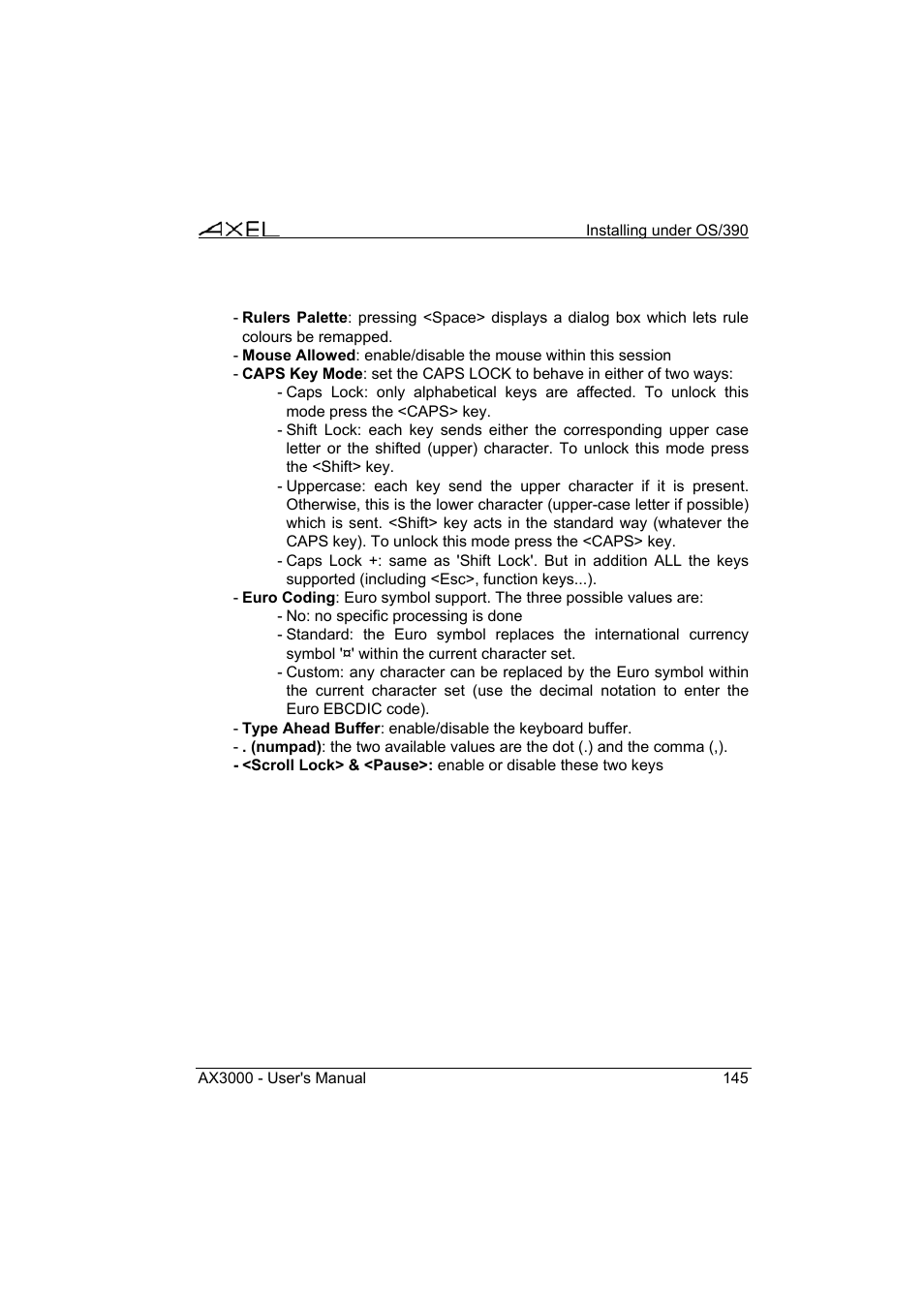Axel AX3000 65 User's Manual - firmware 0632 User Manual | Page 159 / 298