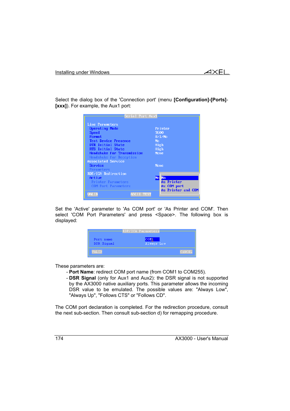 Axel AX3000 65 User's Manual - firmware 0632 User Manual | Page 188 / 298