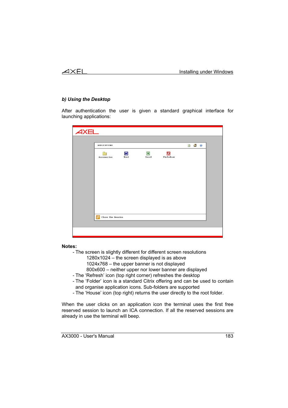 Axel AX3000 65 User's Manual - firmware 0632 User Manual | Page 197 / 298