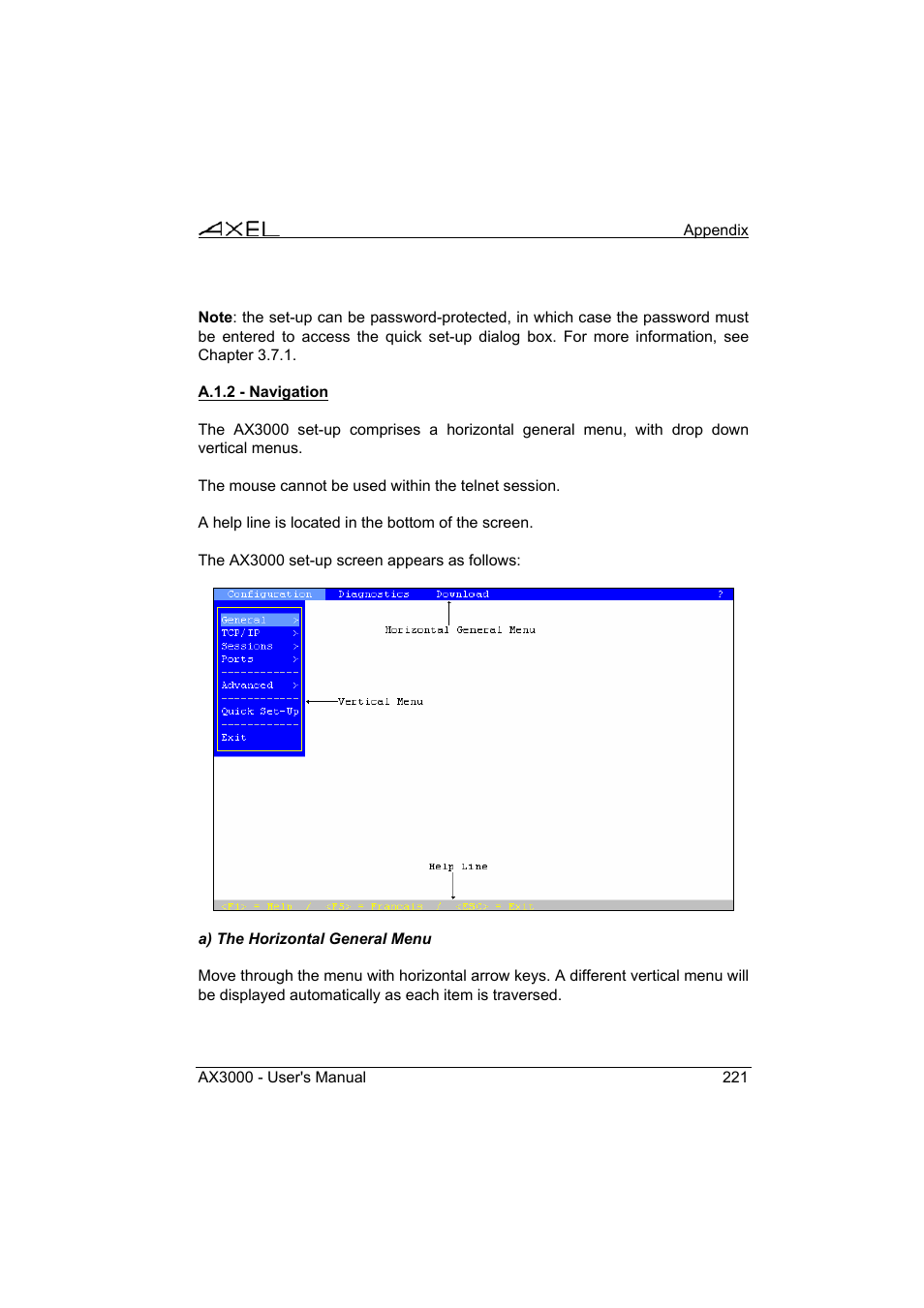 Axel AX3000 65 User's Manual - firmware 0632 User Manual | Page 235 / 298