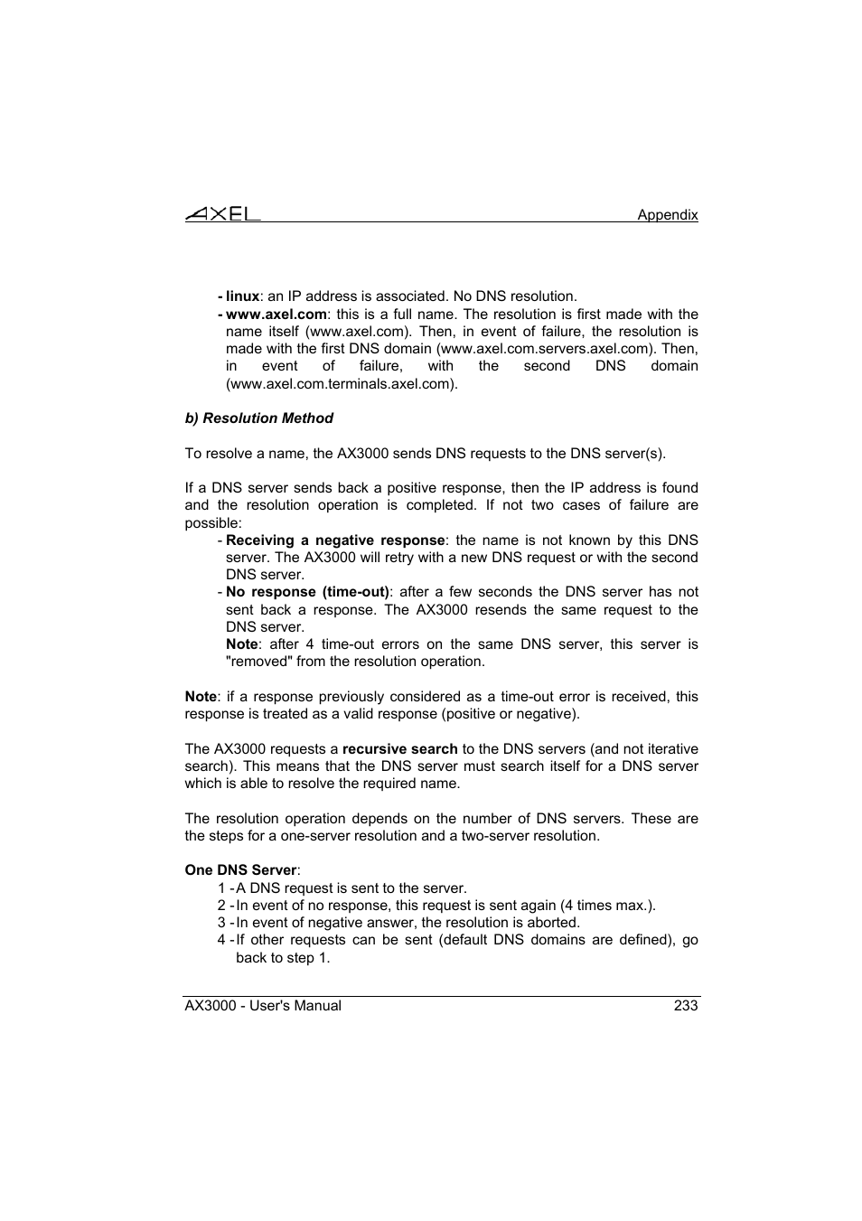 Axel AX3000 65 User's Manual - firmware 0632 User Manual | Page 247 / 298