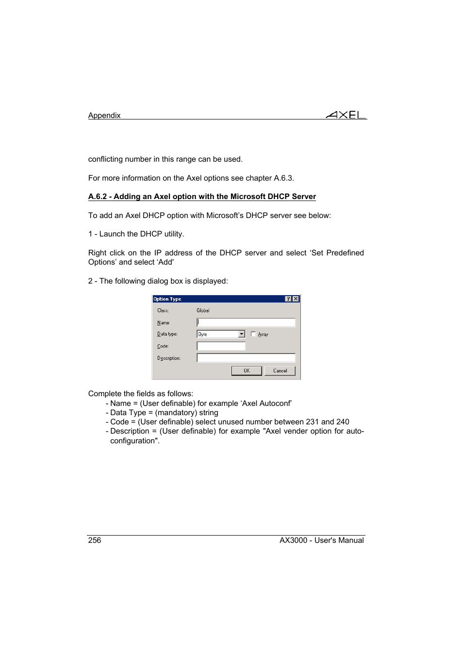 Axel AX3000 65 User's Manual - firmware 0632 User Manual | Page 270 / 298