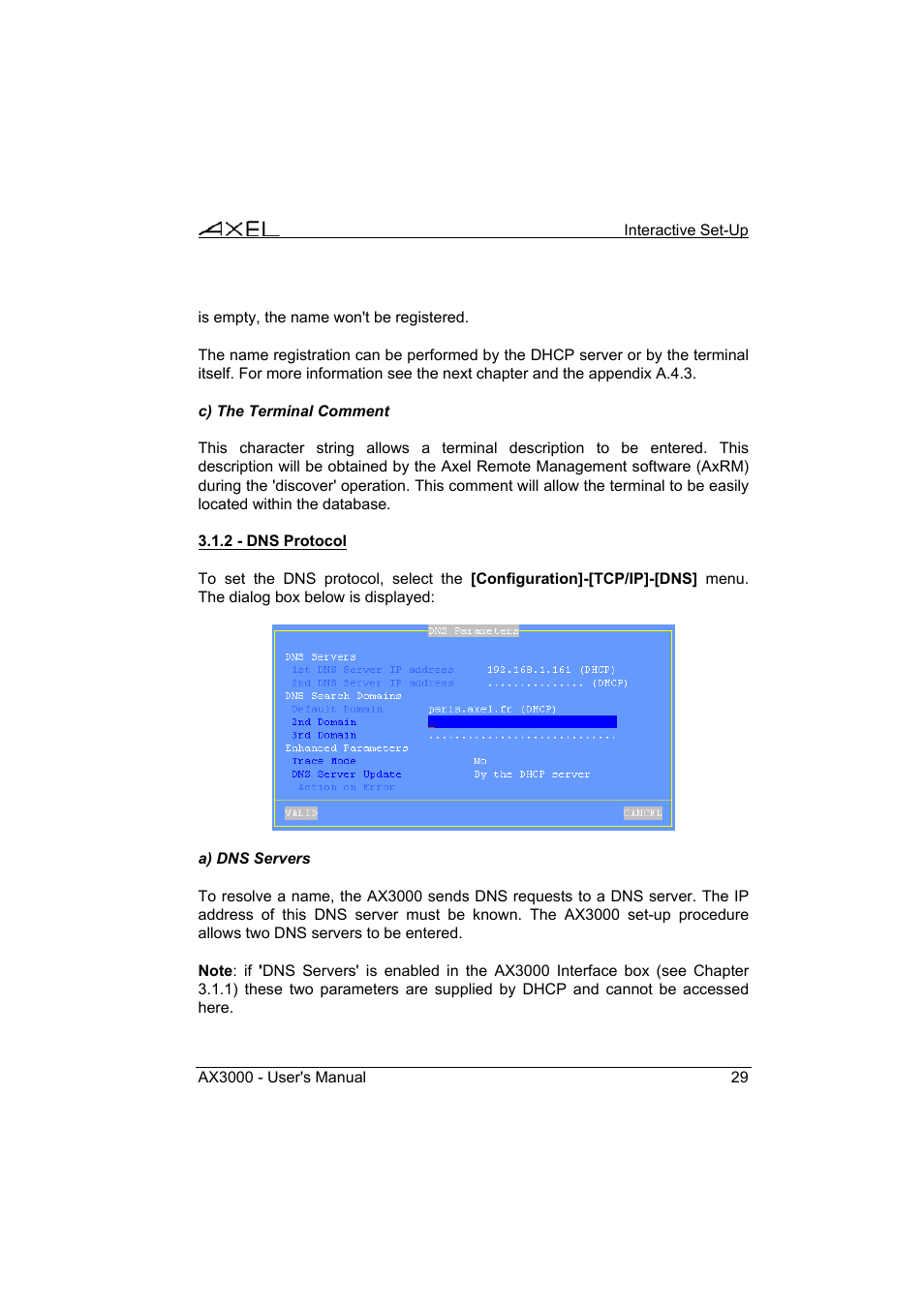 Axel AX3000 65 User's Manual - firmware 0632 User Manual | Page 43 / 298