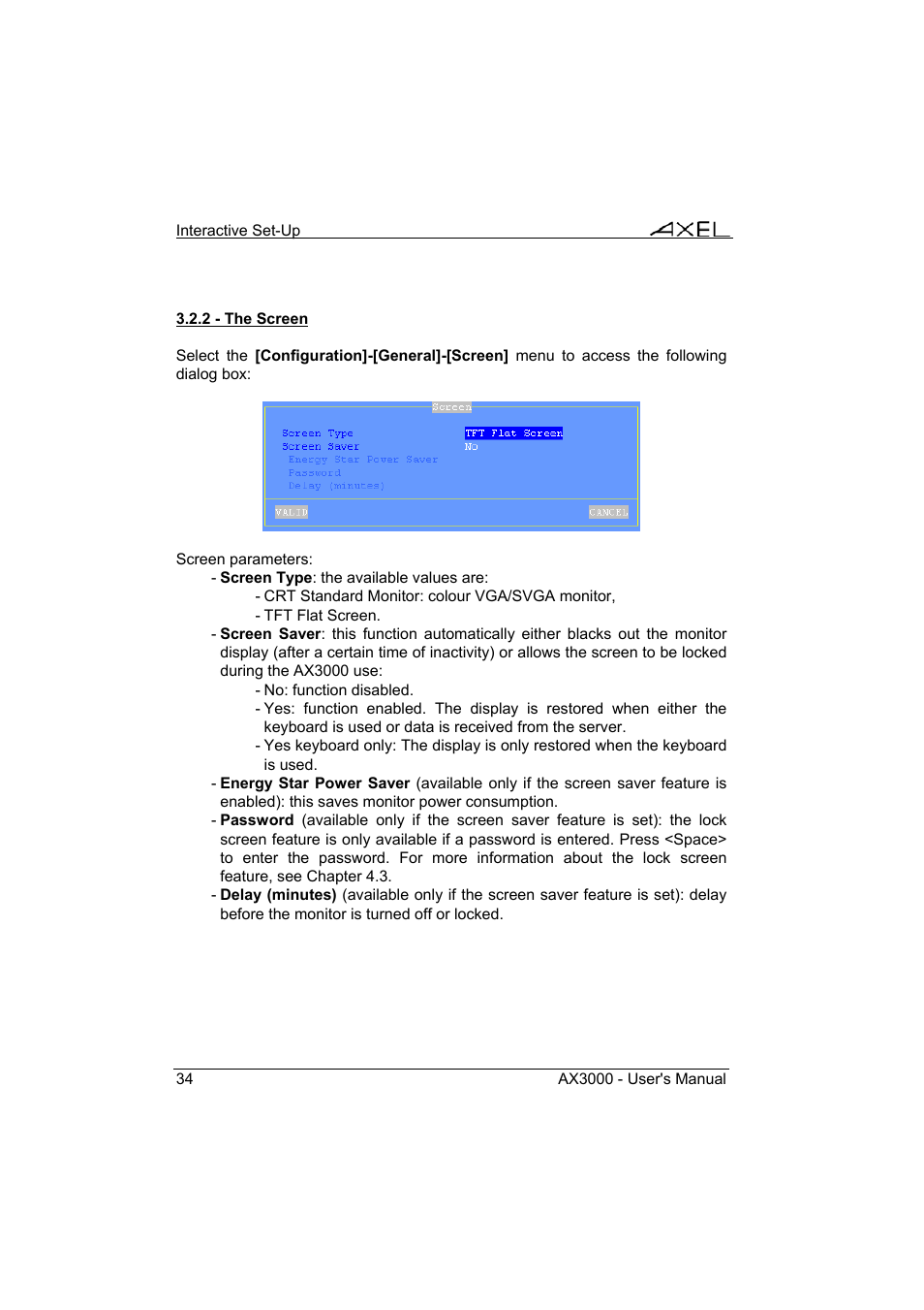 Axel AX3000 65 User's Manual - firmware 0632 User Manual | Page 48 / 298