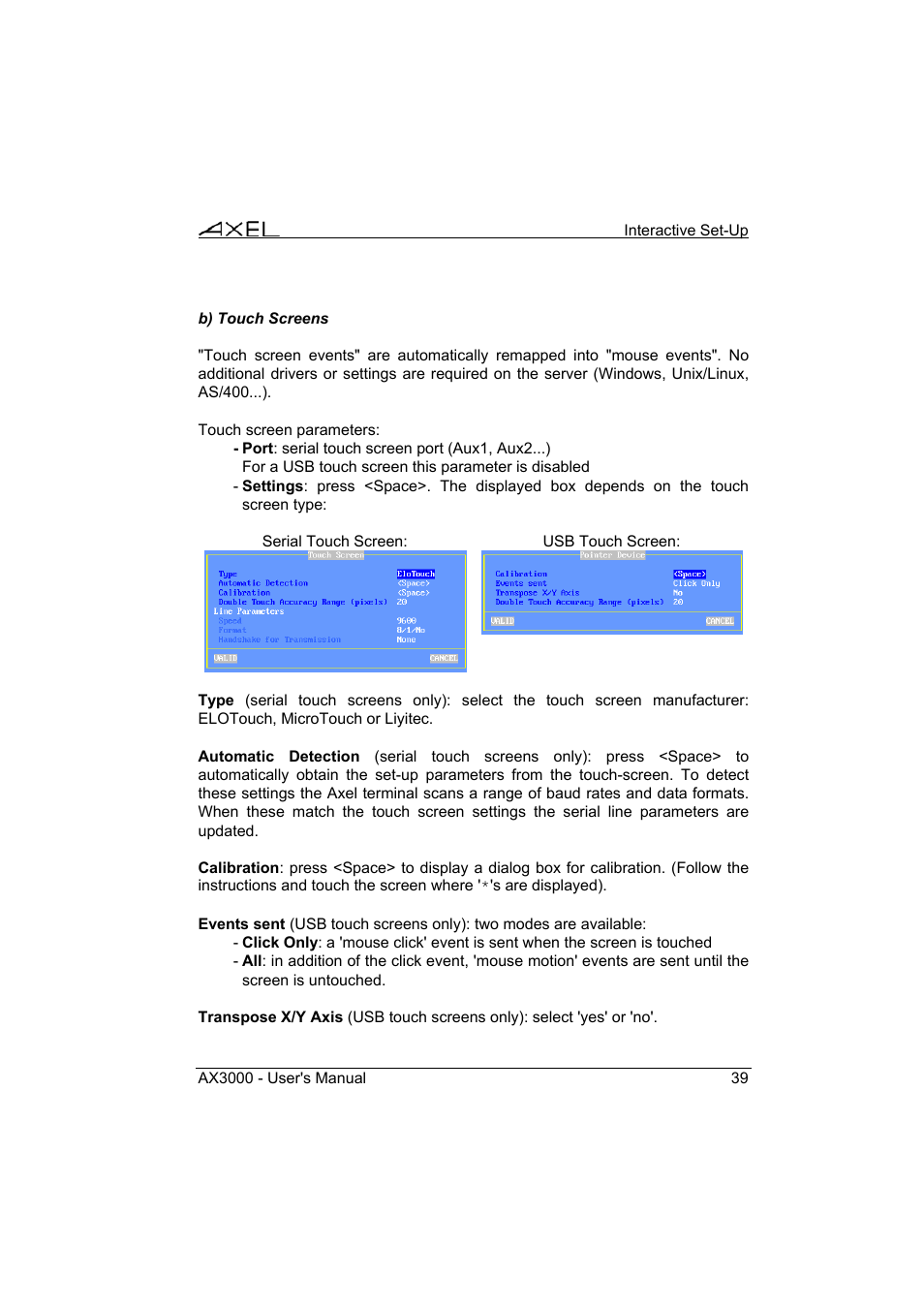 Axel AX3000 65 User's Manual - firmware 0632 User Manual | Page 53 / 298