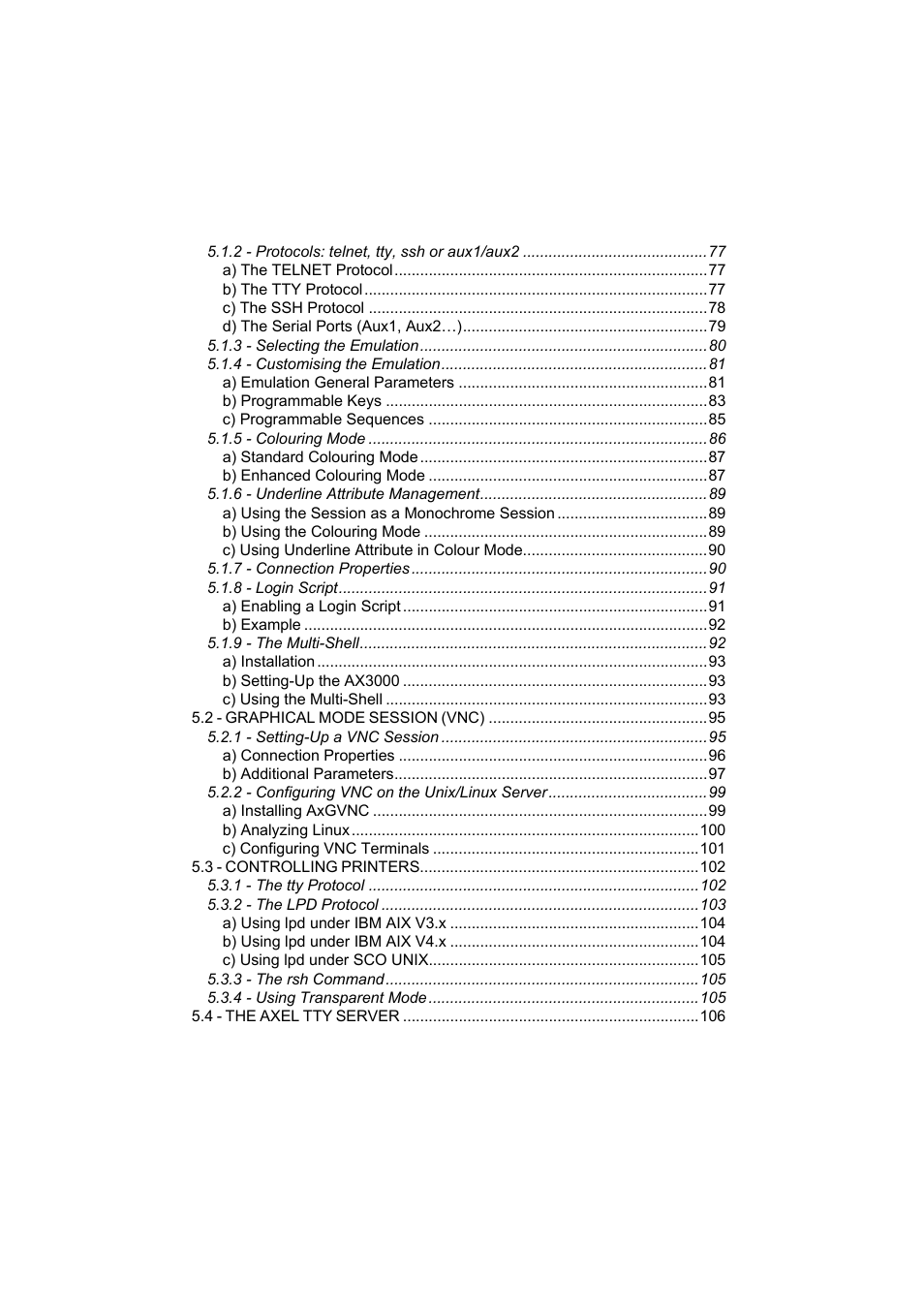 Axel AX3000 65 User's Manual - firmware 0632 User Manual | Page 6 / 298