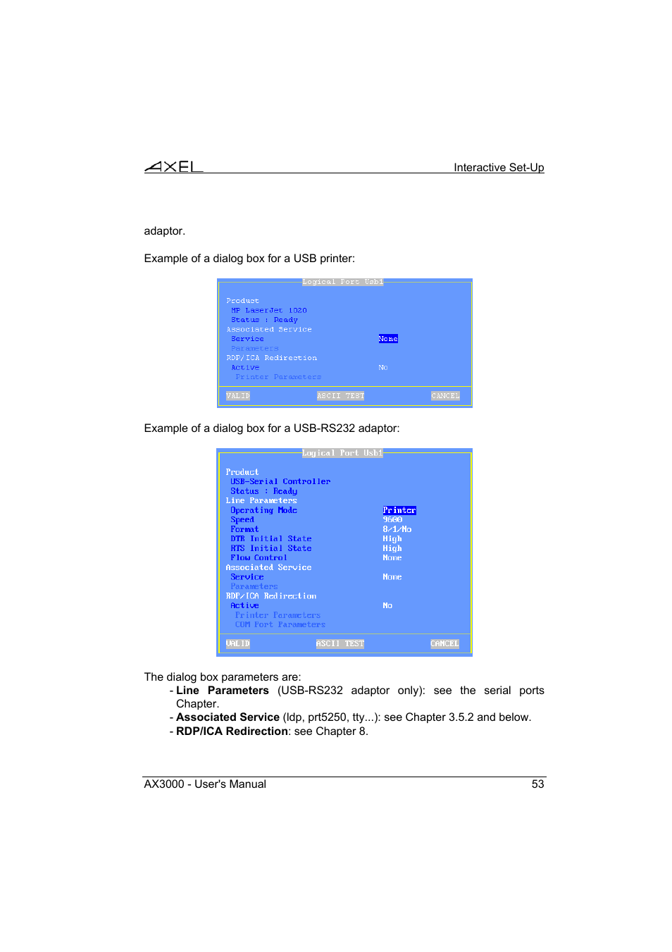Axel AX3000 65 User's Manual - firmware 0632 User Manual | Page 67 / 298