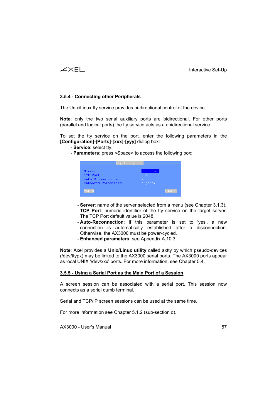 Axel AX3000 65 User's Manual - firmware 0632 User Manual | Page 71 / 298
