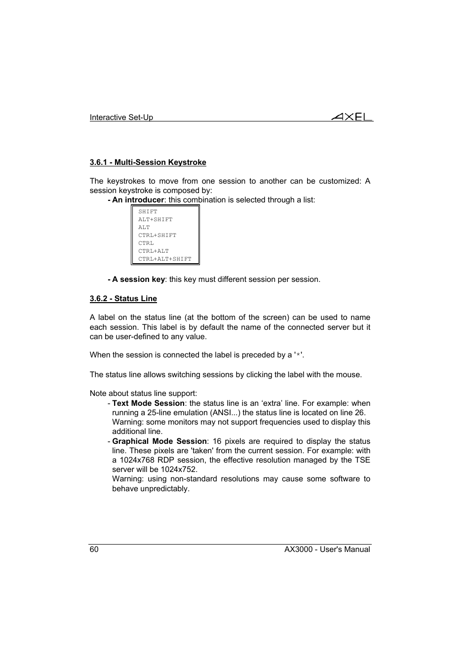 Axel AX3000 65 User's Manual - firmware 0632 User Manual | Page 74 / 298