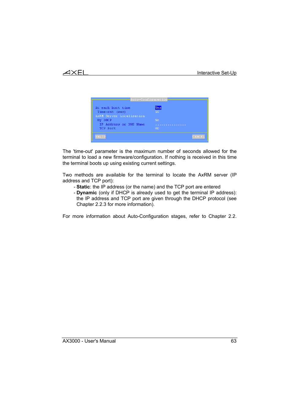 Axel AX3000 65 User's Manual - firmware 0632 User Manual | Page 77 / 298