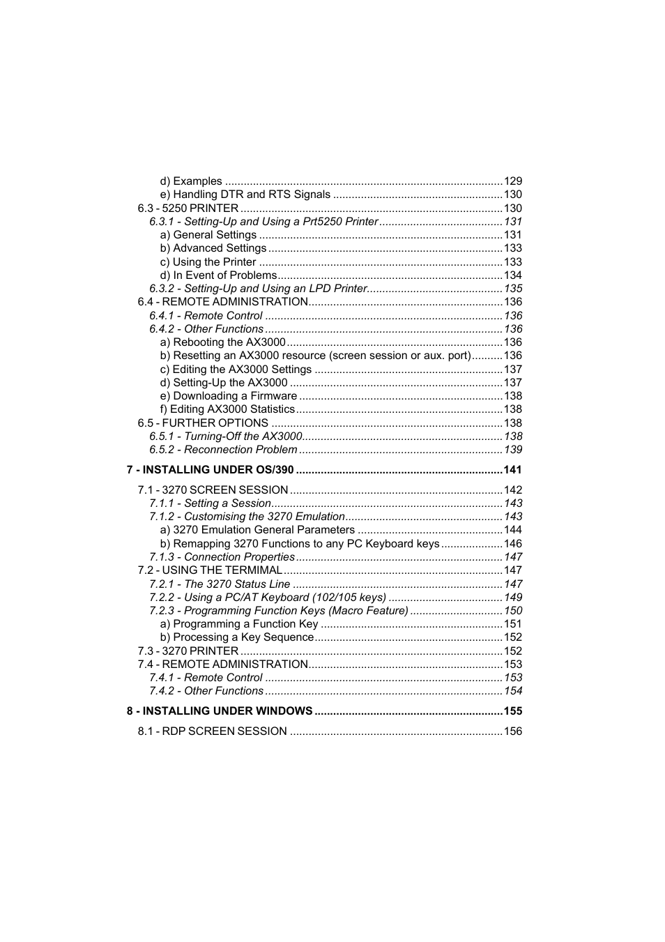 Axel AX3000 65 User's Manual - firmware 0632 User Manual | Page 8 / 298