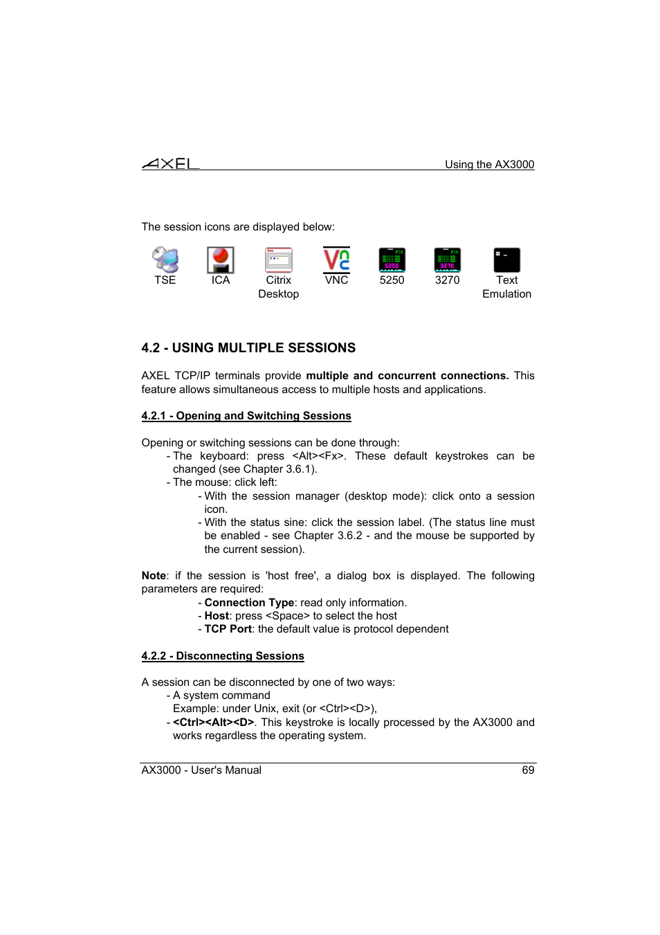 Axel AX3000 65 User's Manual - firmware 0632 User Manual | Page 83 / 298