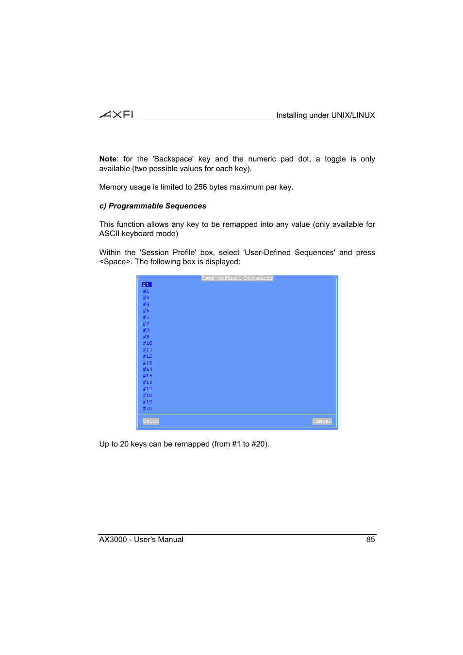 Axel AX3000 65 User's Manual - firmware 0632 User Manual | Page 99 / 298