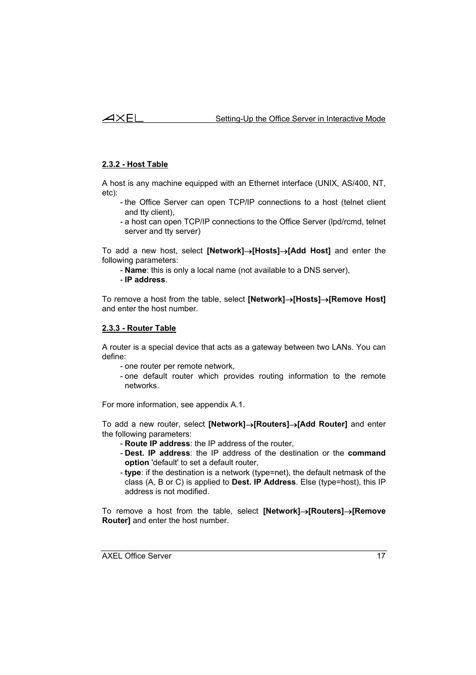 Axel AX4000 User's Manual User Manual | Page 23 / 102