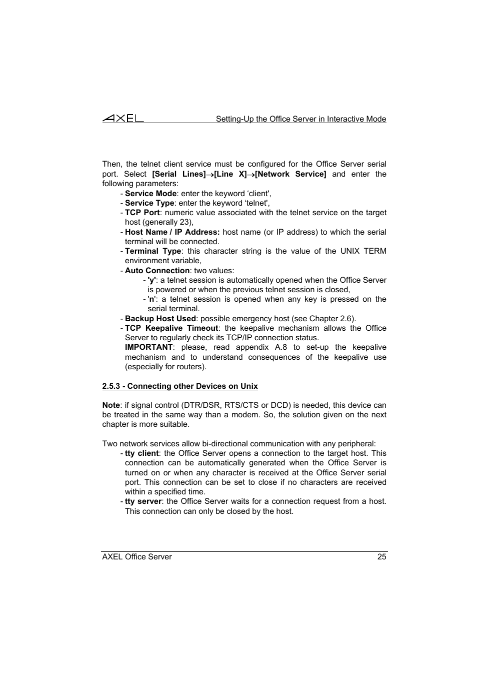 Axel AX4000 User's Manual User Manual | Page 31 / 102