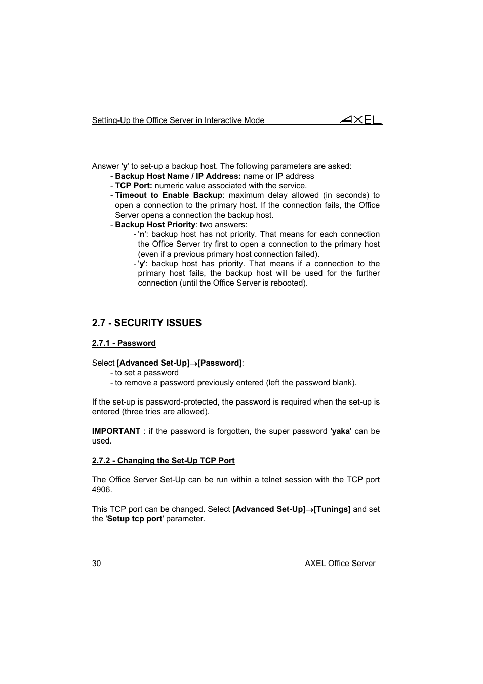 Axel AX4000 User's Manual User Manual | Page 36 / 102