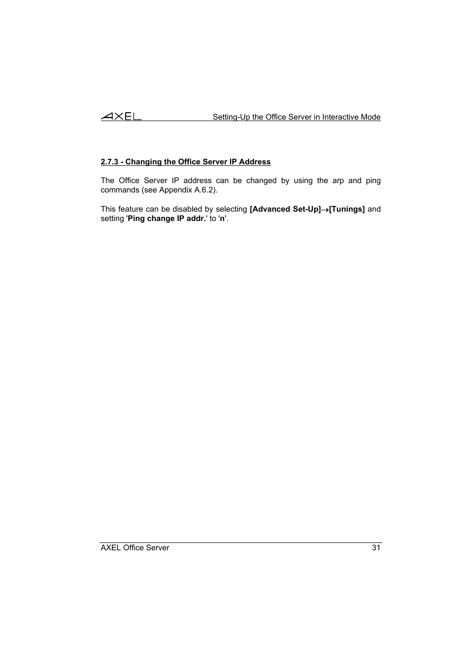 Axel AX4000 User's Manual User Manual | Page 37 / 102