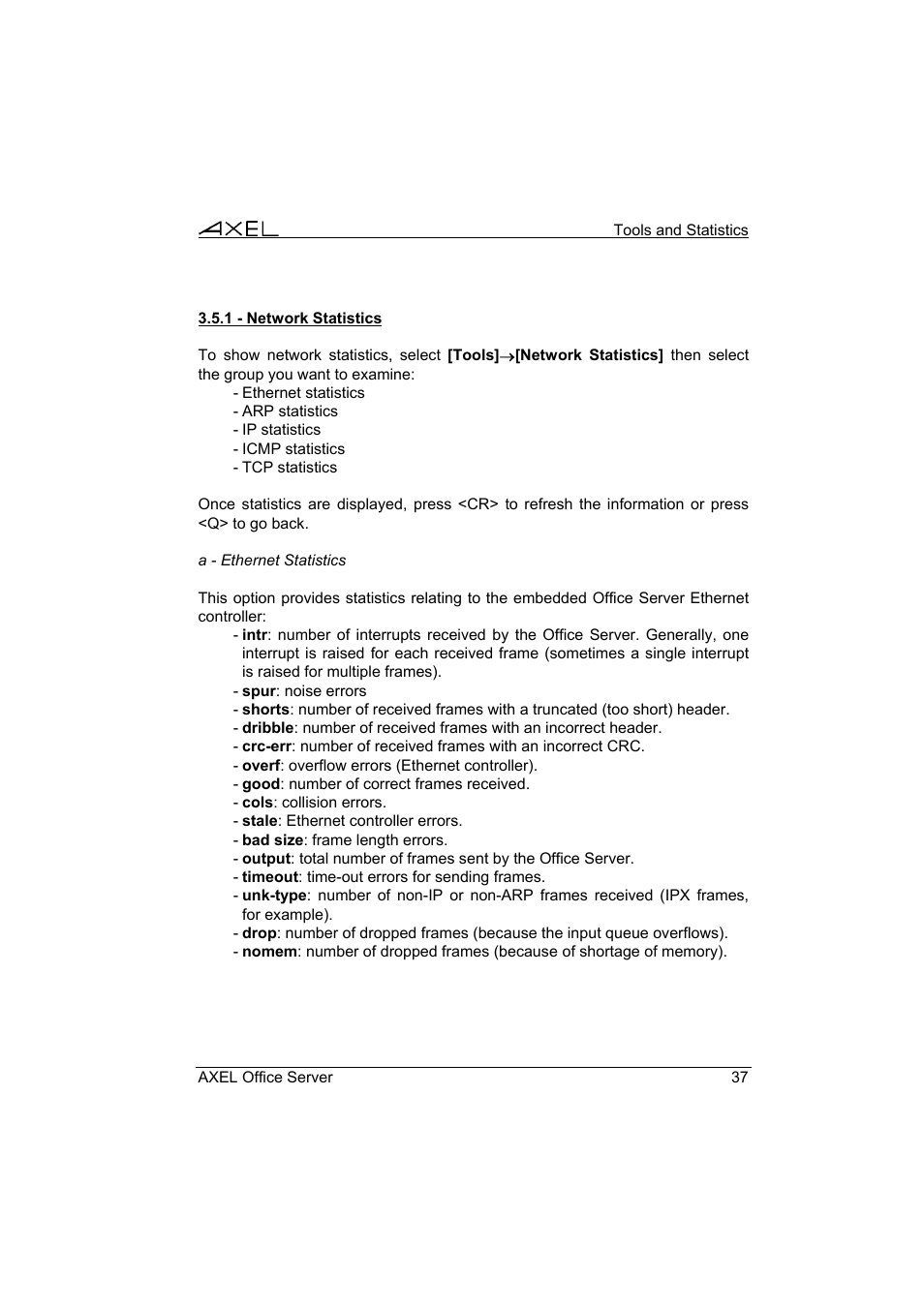 Axel AX4000 User's Manual User Manual | Page 43 / 102