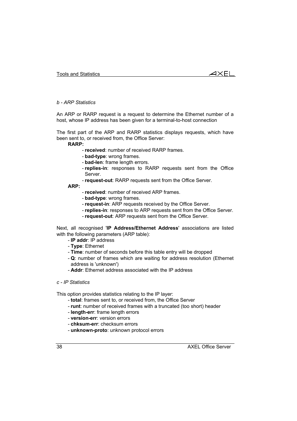 Axel AX4000 User's Manual User Manual | Page 44 / 102
