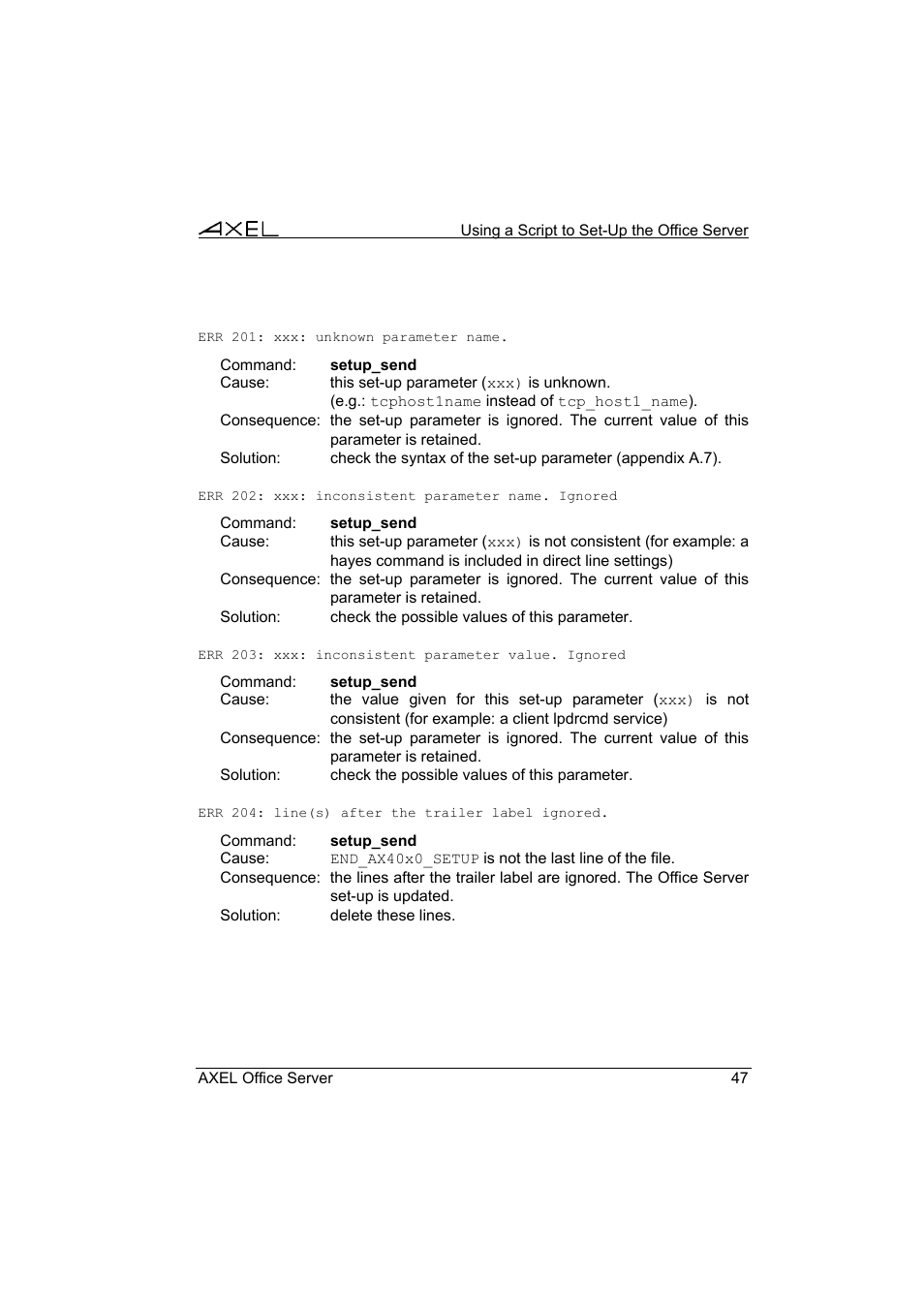 Axel AX4000 User's Manual User Manual | Page 53 / 102