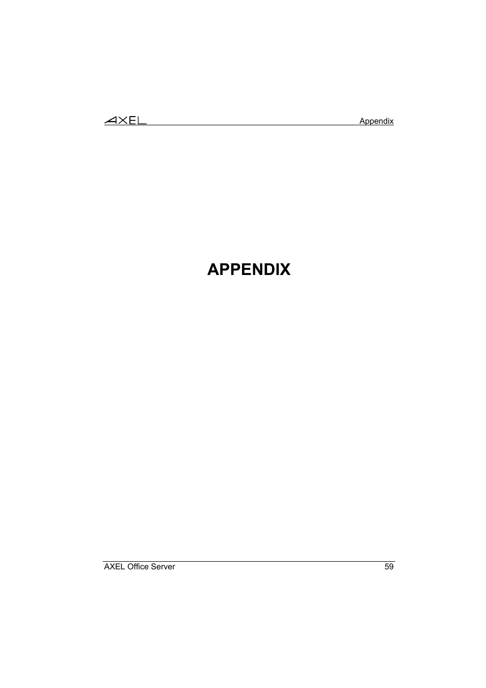 Appendix | Axel AX4000 User's Manual User Manual | Page 65 / 102