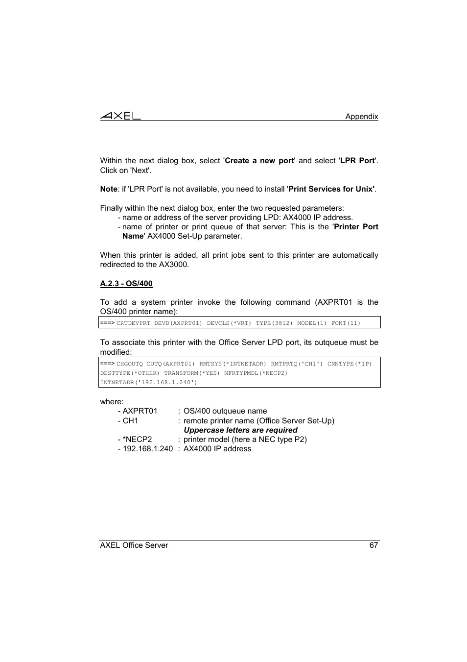 Axel AX4000 User's Manual User Manual | Page 73 / 102