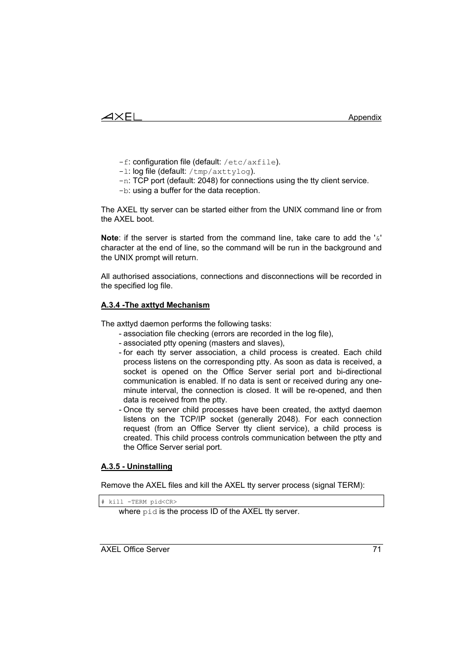 Axel AX4000 User's Manual User Manual | Page 77 / 102