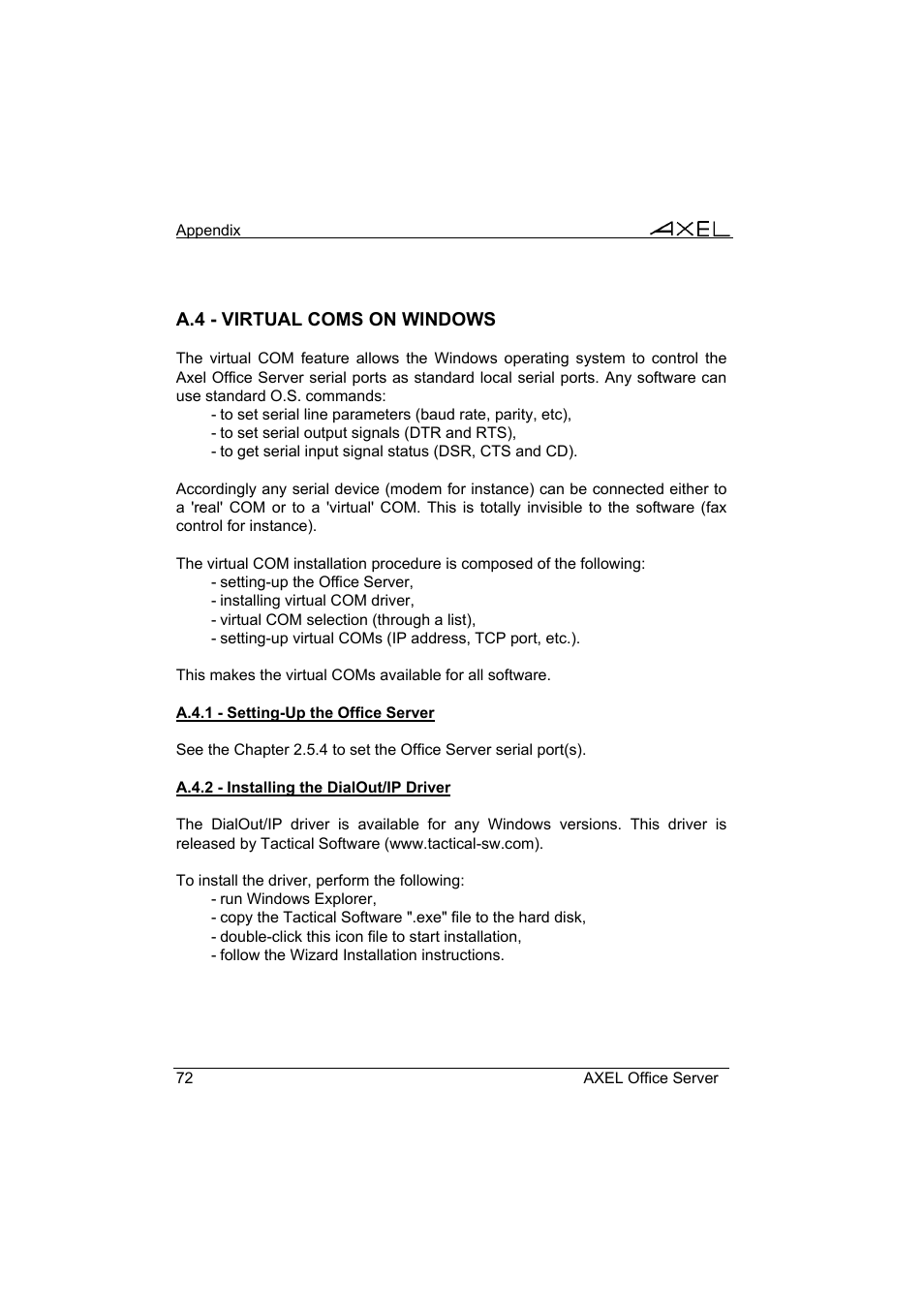 Axel AX4000 User's Manual User Manual | Page 78 / 102