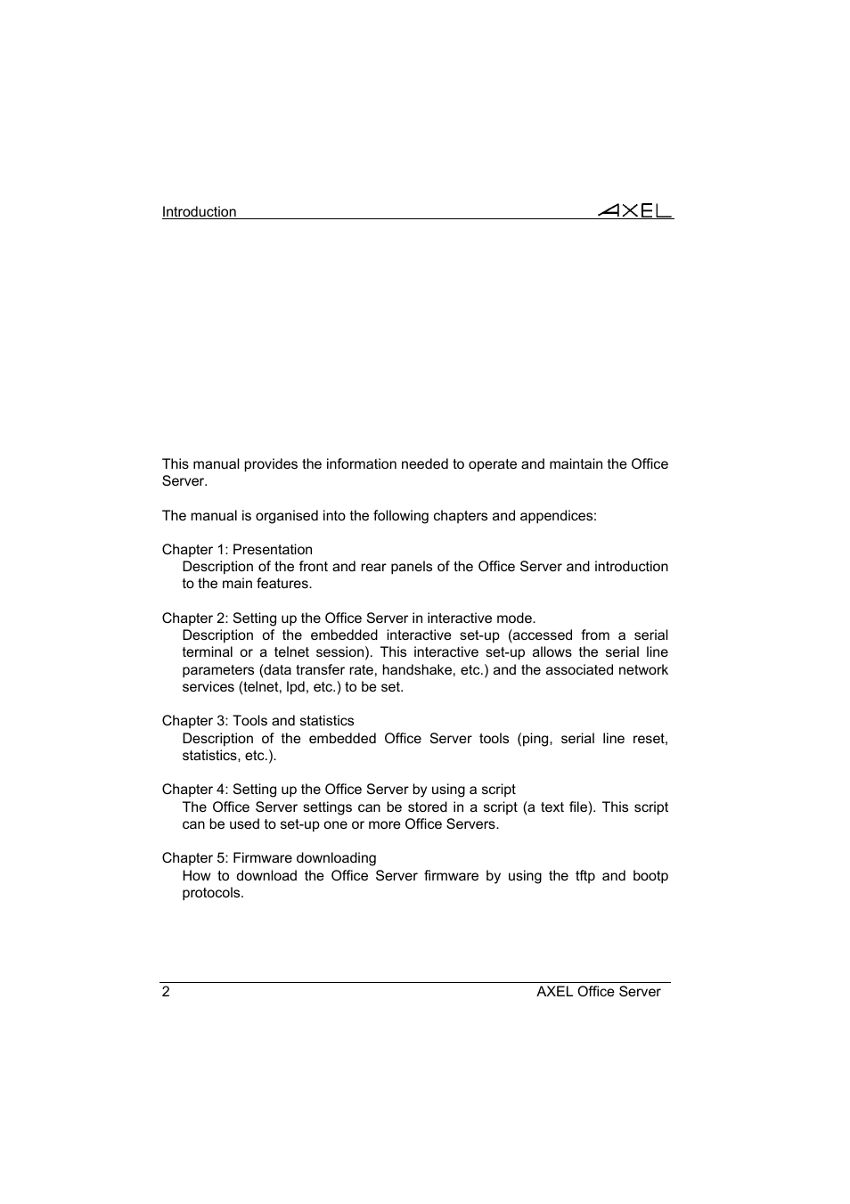 Axel AX4000 User's Manual User Manual | Page 8 / 102