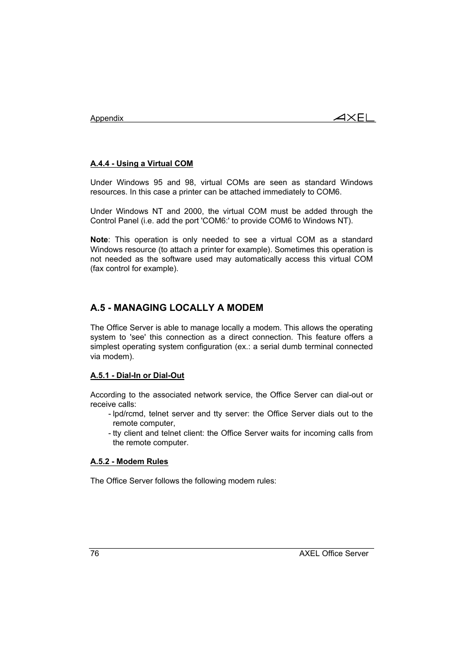 Axel AX4000 User's Manual User Manual | Page 82 / 102