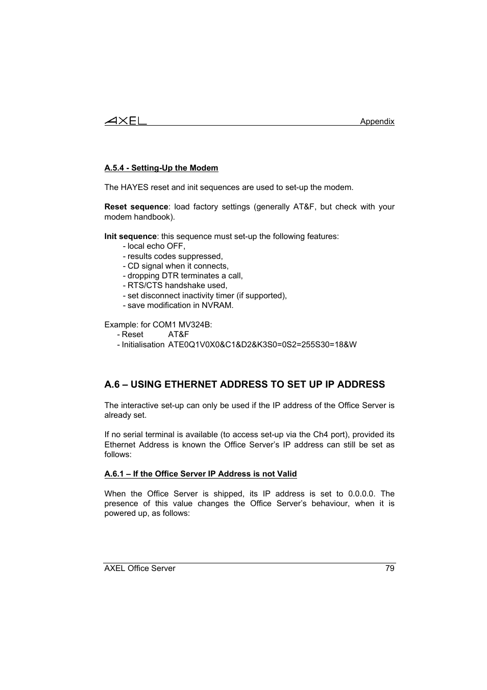 Axel AX4000 User's Manual User Manual | Page 85 / 102