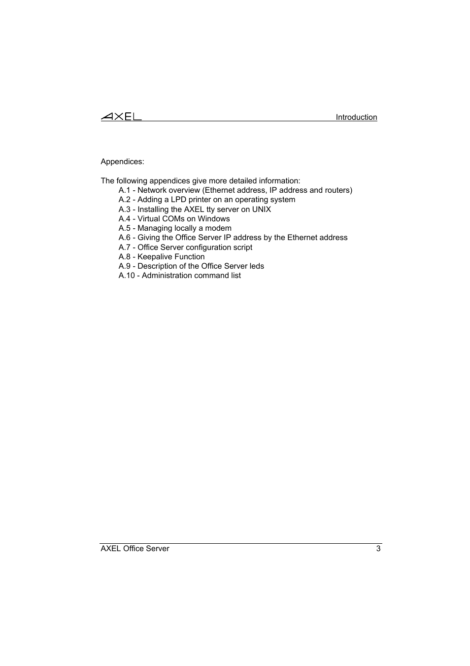 Axel AX4000 User's Manual User Manual | Page 9 / 102