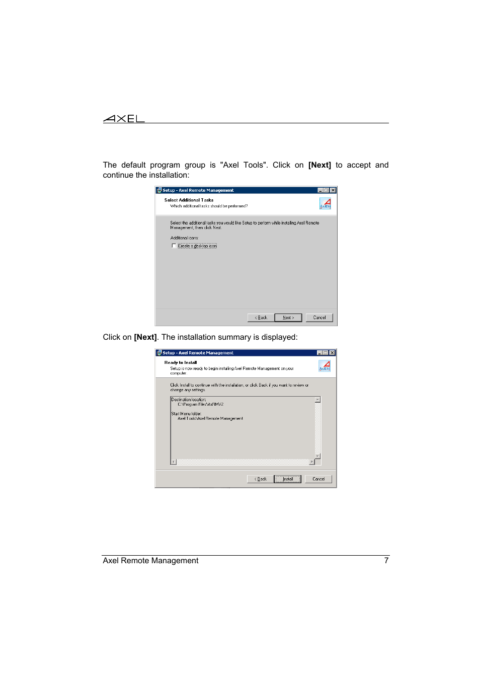 Axel Remote Management V2 User Manual | Page 13 / 95