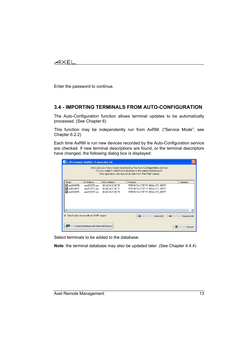 Axel Remote Management V2 User Manual | Page 19 / 95