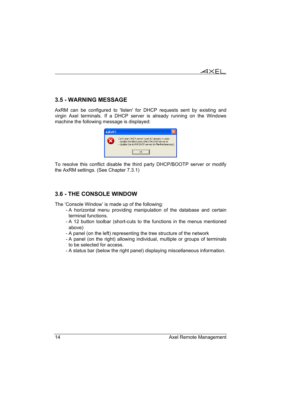 Axel Remote Management V2 User Manual | Page 20 / 95