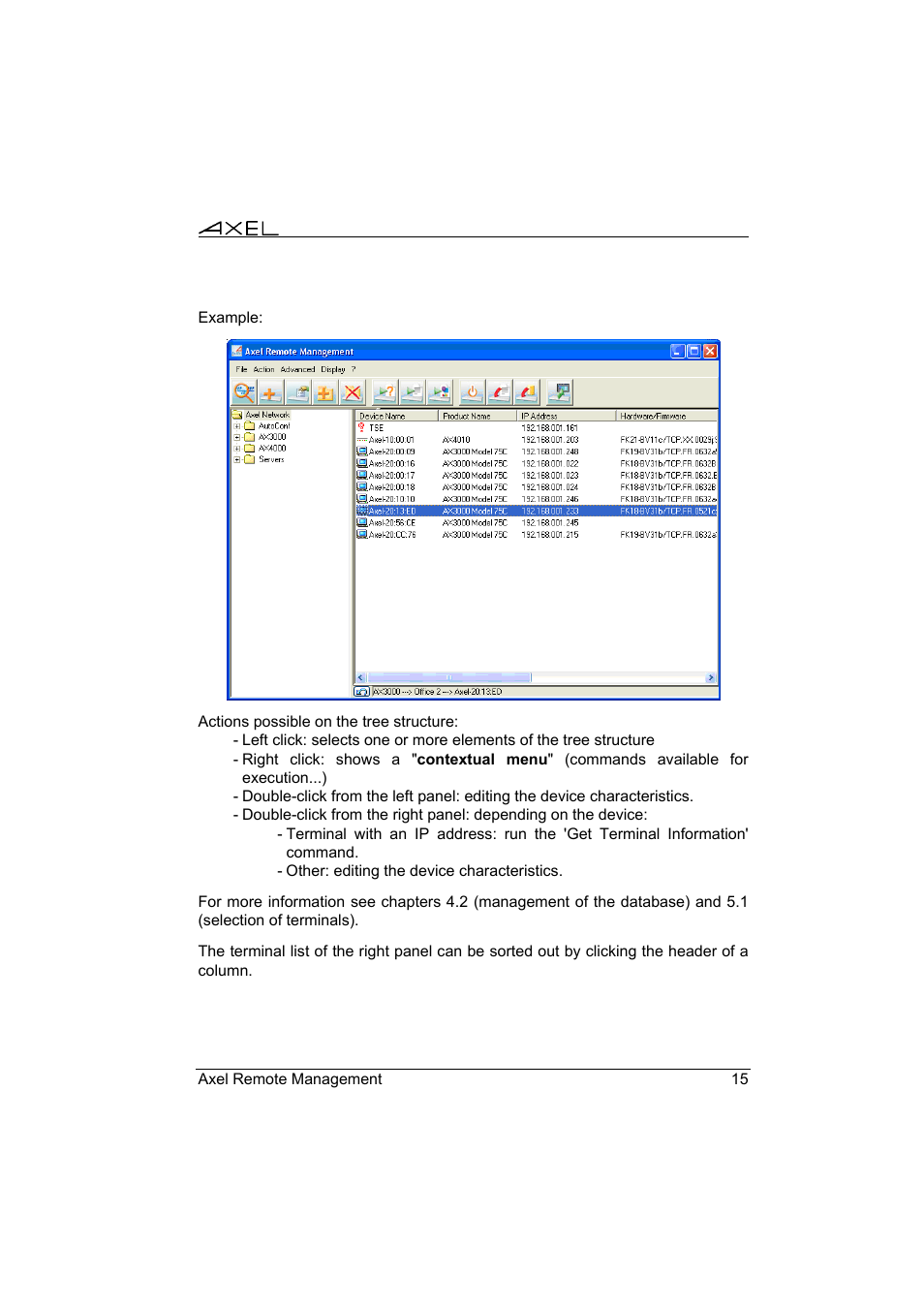 Axel Remote Management V2 User Manual | Page 21 / 95