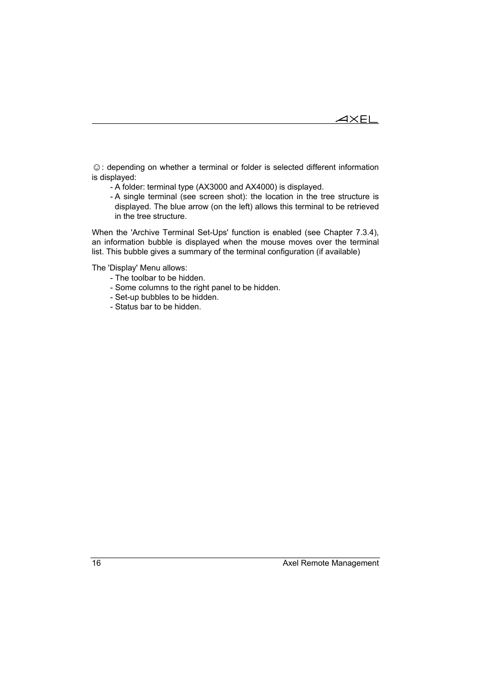 Axel Remote Management V2 User Manual | Page 22 / 95