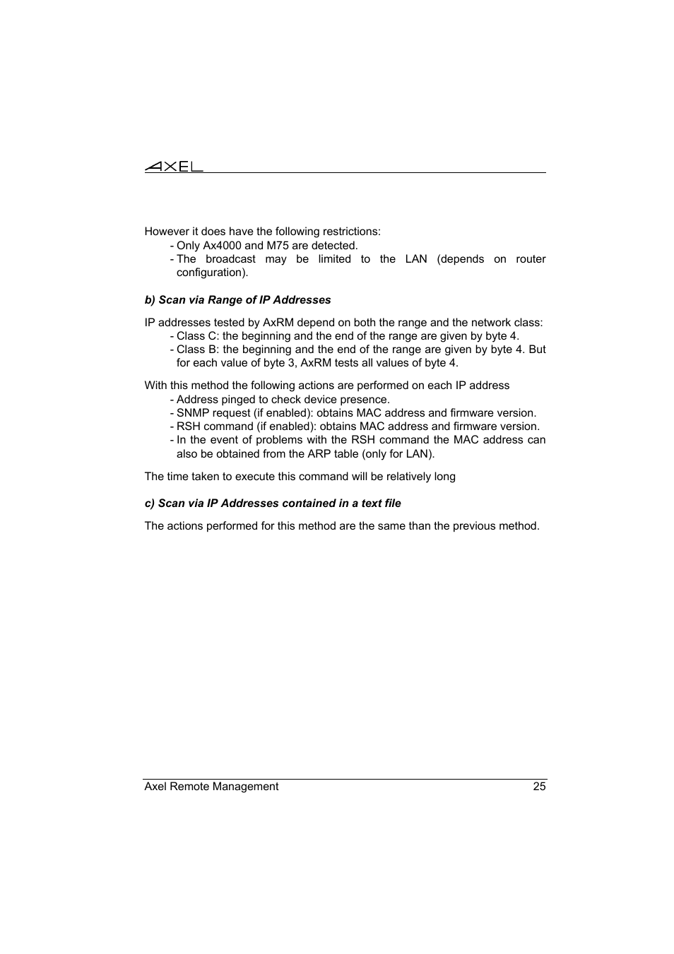 Axel Remote Management V2 User Manual | Page 31 / 95