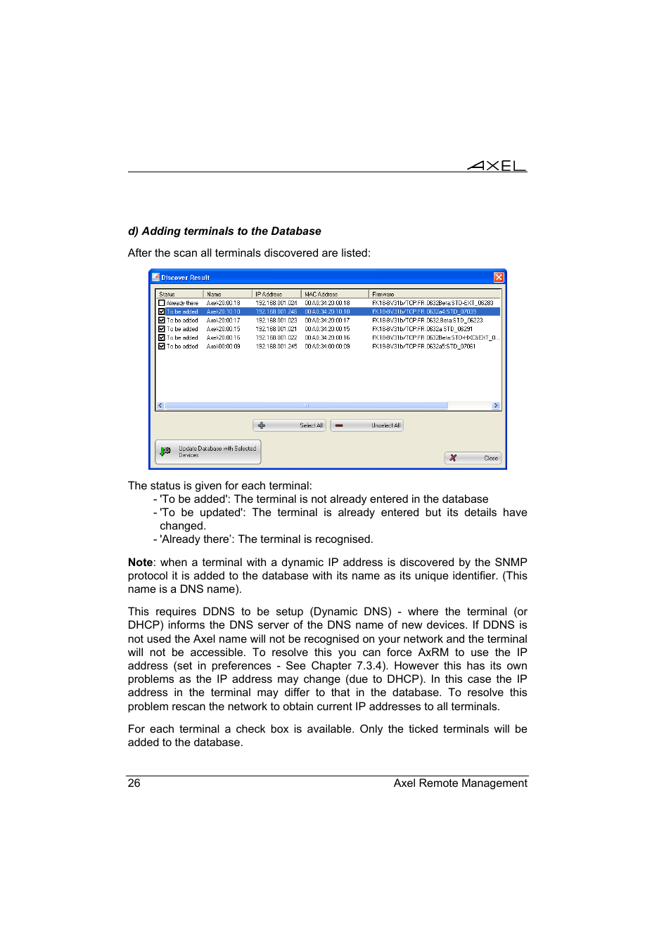 Axel Remote Management V2 User Manual | Page 32 / 95