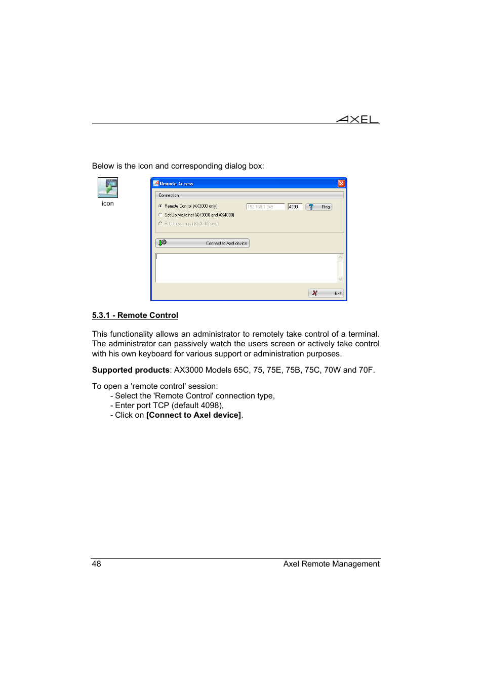 Axel Remote Management V2 User Manual | Page 54 / 95