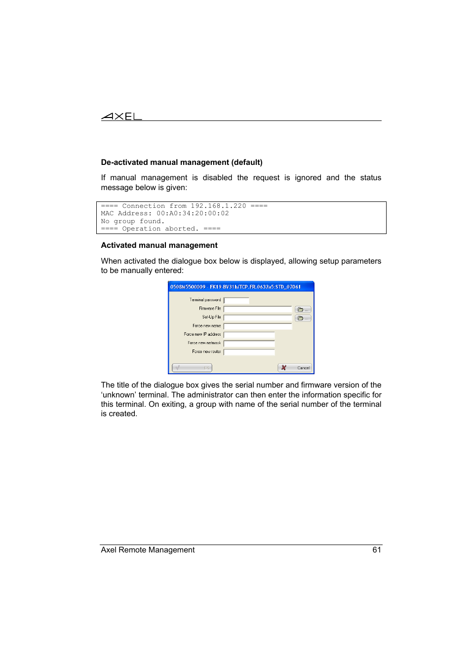 Axel Remote Management V2 User Manual | Page 67 / 95