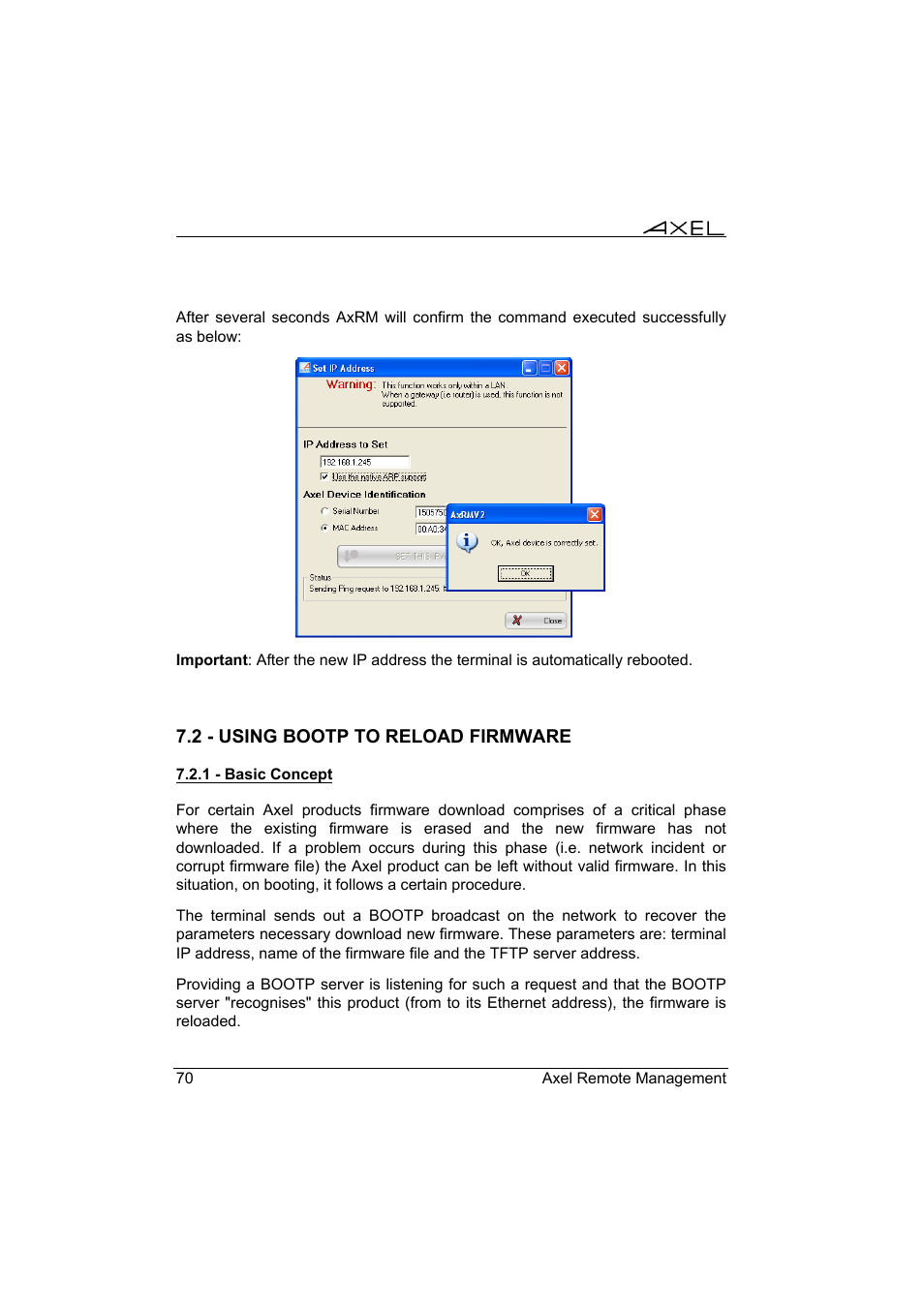 Axel Remote Management V2 User Manual | Page 76 / 95