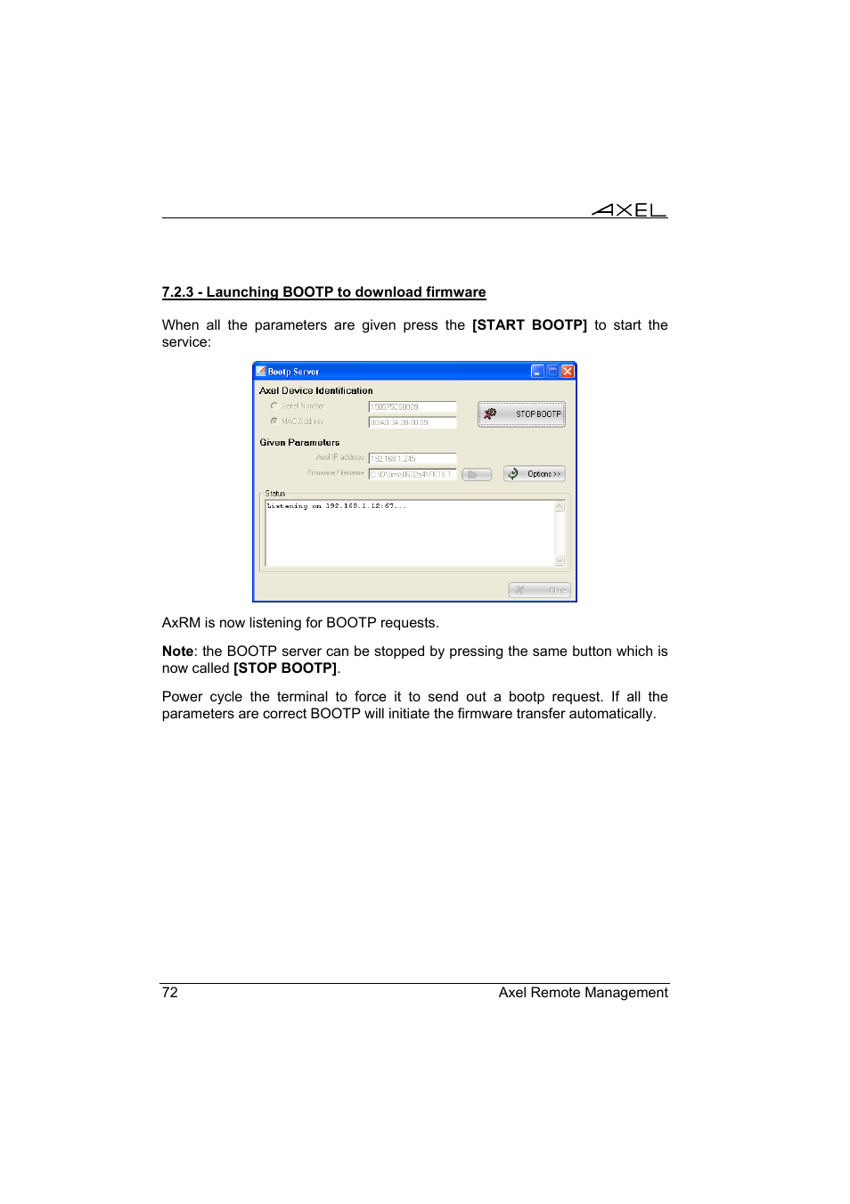 Axel Remote Management V2 User Manual | Page 78 / 95