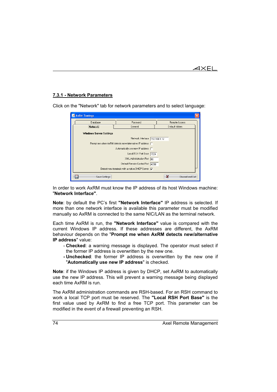Axel Remote Management V2 User Manual | Page 80 / 95