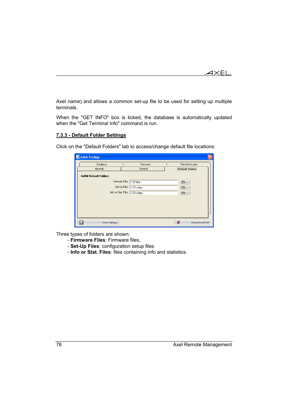 Axel Remote Management V2 User Manual | Page 82 / 95