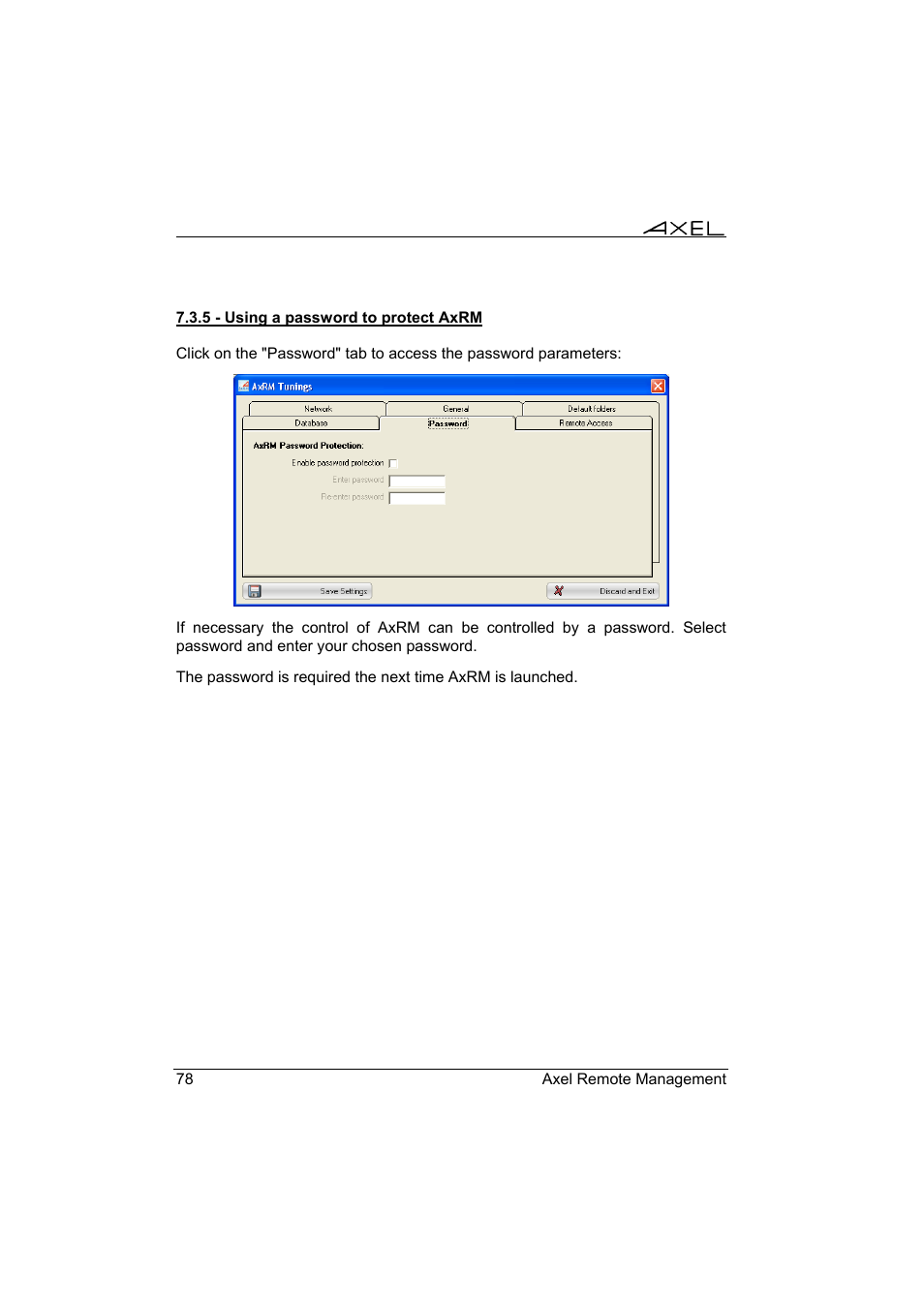 Axel Remote Management V2 User Manual | Page 84 / 95