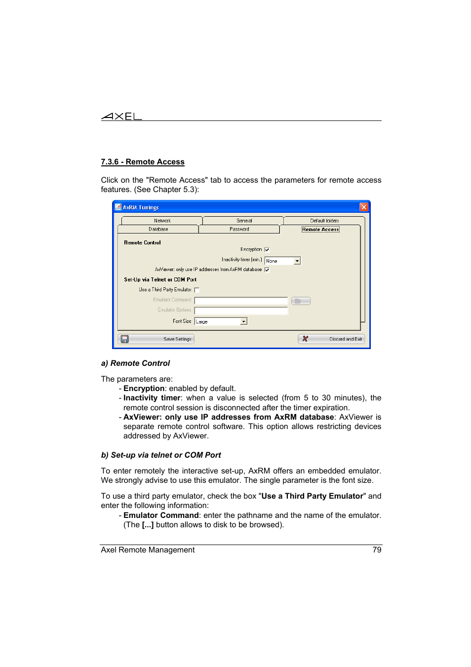 Axel Remote Management V2 User Manual | Page 85 / 95